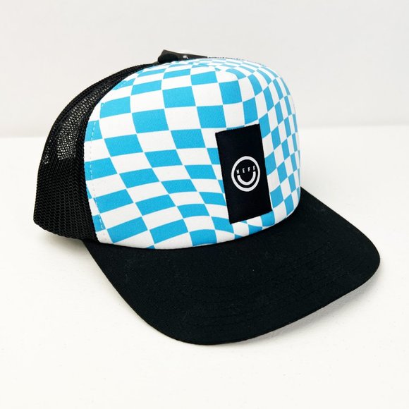Neff Men's Blue and White Checker Snapback Hat - NWT - One Size - Picture 6 of 7
